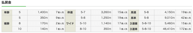 競馬トップチームの有料予想のレース結果②