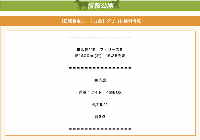 ダビコレの無料予想2020年3月14日