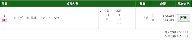 ディビデンズ 3/29 中京1R 結果