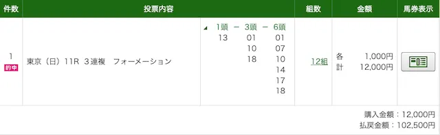ディギン競馬の無料予想2025年5月25日の東京11Rのpat3