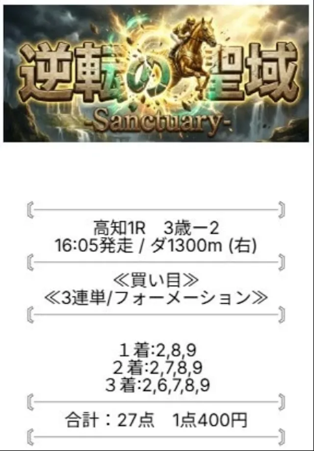 20260215高知1R-買い目