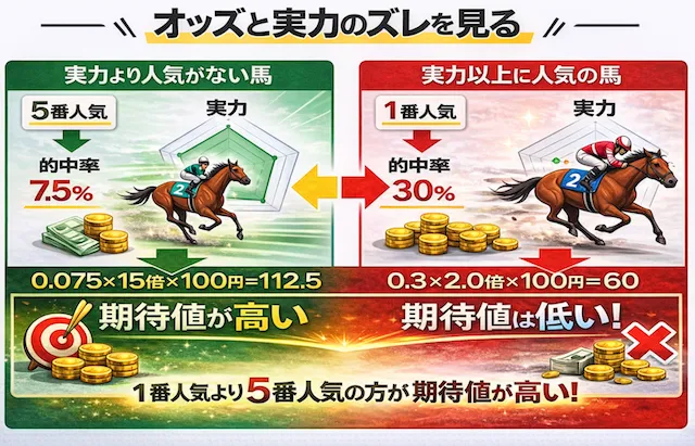 競馬期待値：オッズと実力のズレ