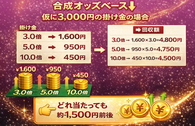 合成オッズ-資金配分