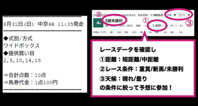 サラコレの中央競馬の使い方1